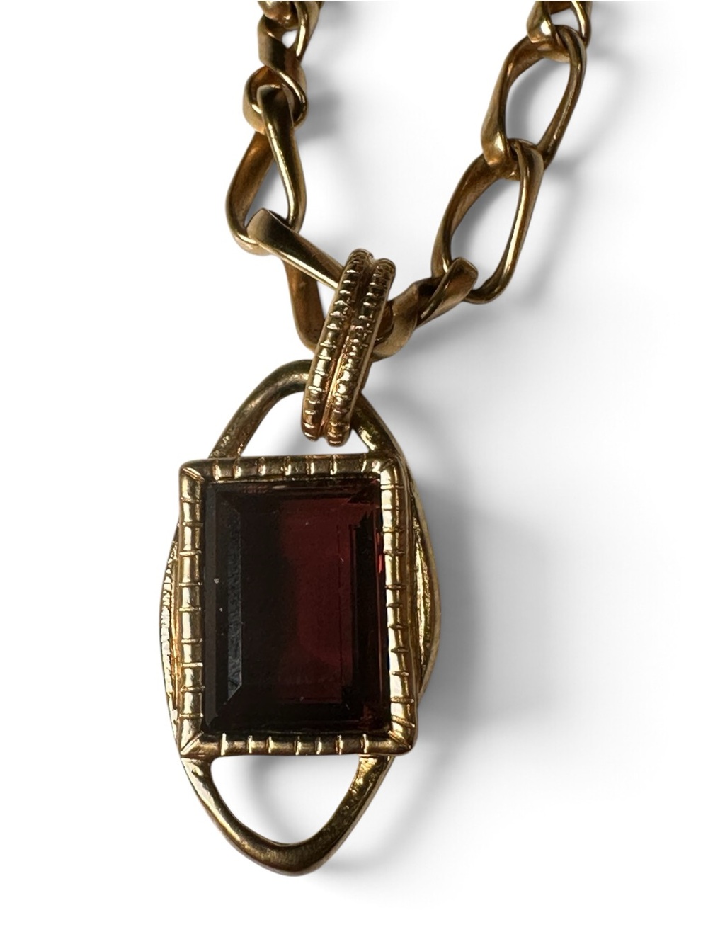 Swarovski Plum Purple Crystal Gold Tone Pendant Necklace